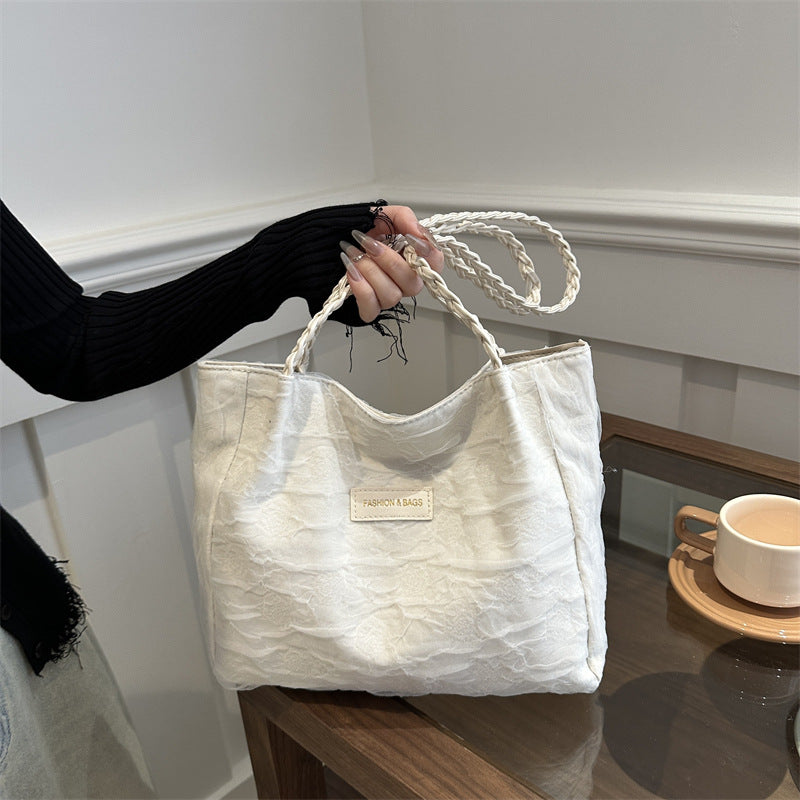 Crinkle-Chic Tote Bag - VibeSoothe