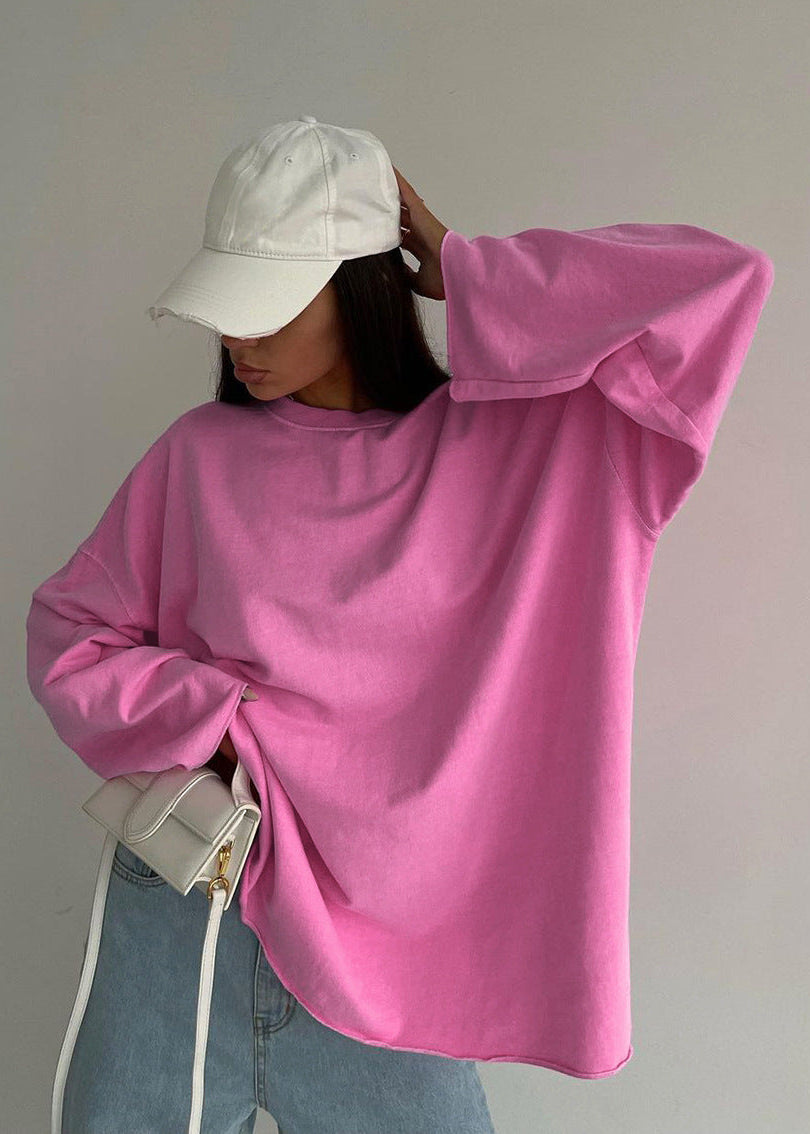 Blair - Oversized Cotton Long-Sleeve Tee