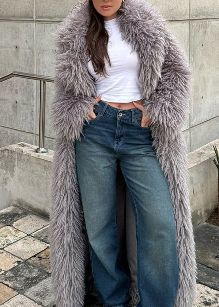 Aria Long Faux Fur Maxi Coat