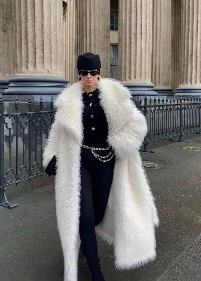 Vienna Luxe Faux Fur Long Coat