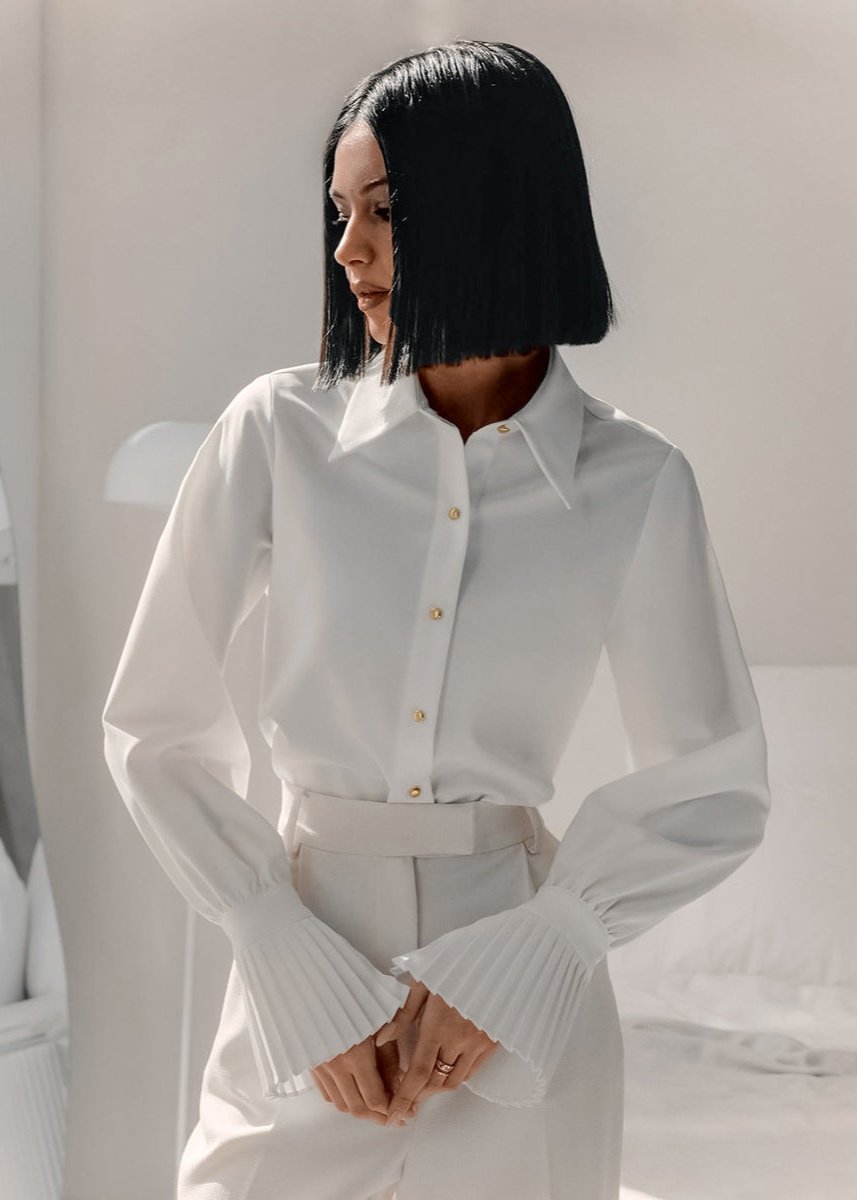 Pleated Cuff Elegance Shirt