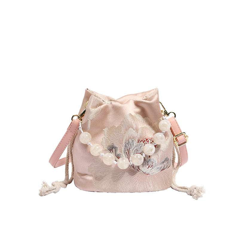 Blossom-Petal Beaded Shoulder Bag - VibeSoothe