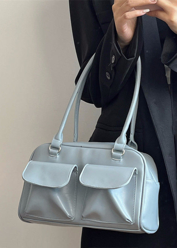 Skyline Pocket Duo - Structured Shoulder Bag with Double Front Pouches