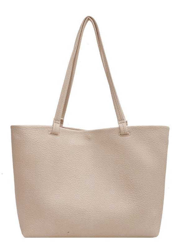Einfache-Leder-Shopper-Tasche