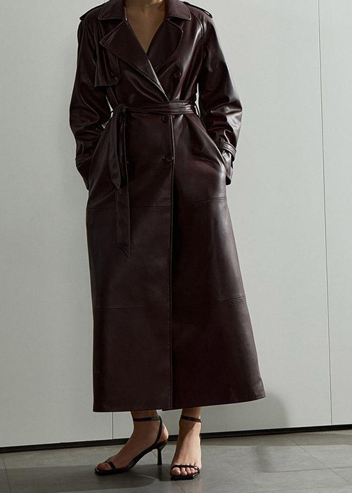 Keizerin Faux Leather Trenchcoat