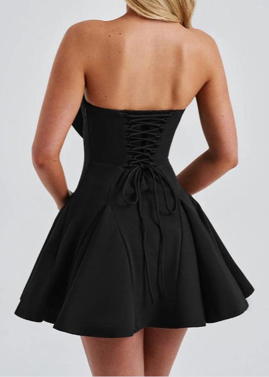 Elegance Bow-Detail Corset Dress