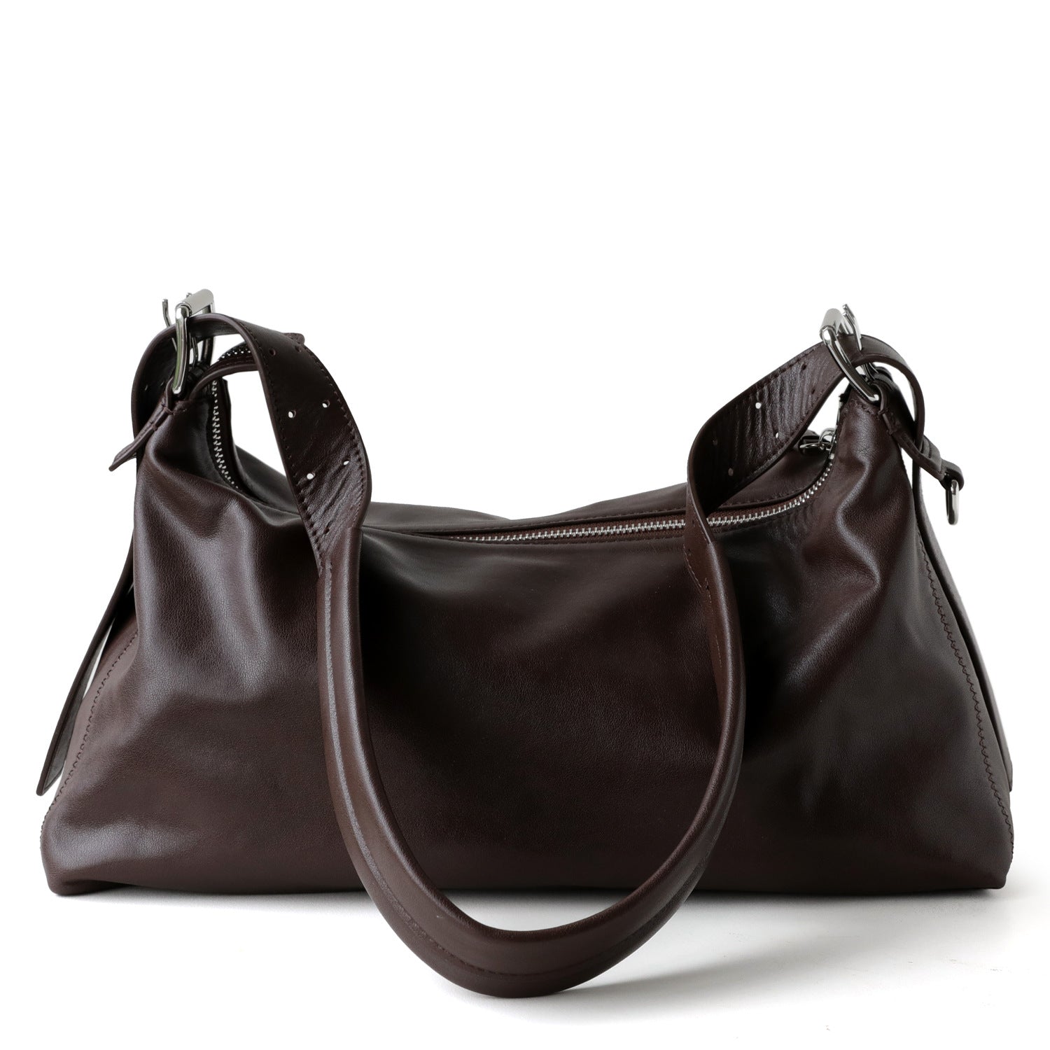 Lydia - Classic Brown Leather Shoulder Bag