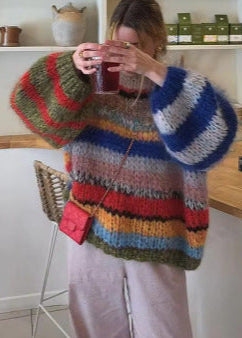 Rainbow Hues Mohair Sweater