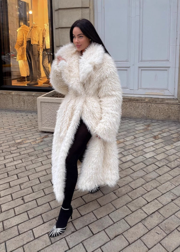 Vienna Luxe Faux Fur Long Coat