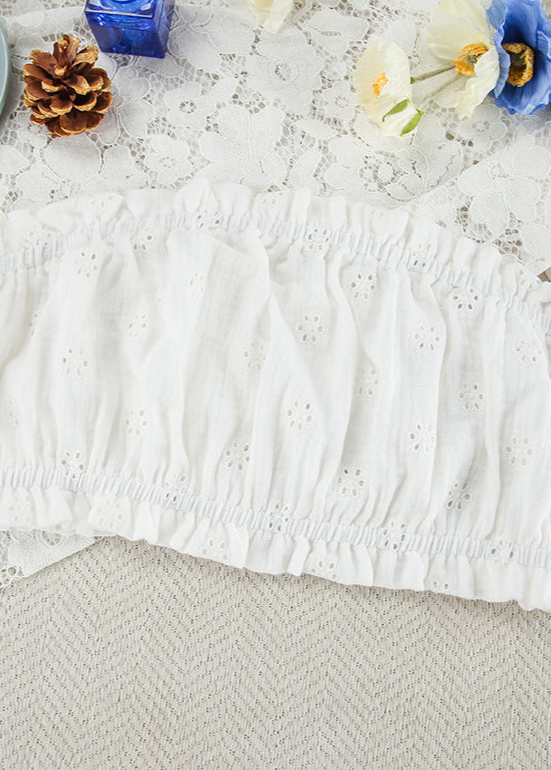 Serena - Eyelet Ruffle Shorts Set