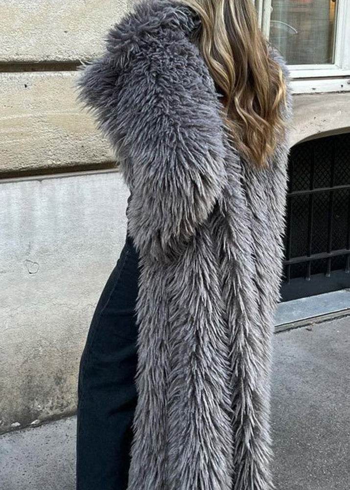 Aria Long Faux Fur Maxi Coat