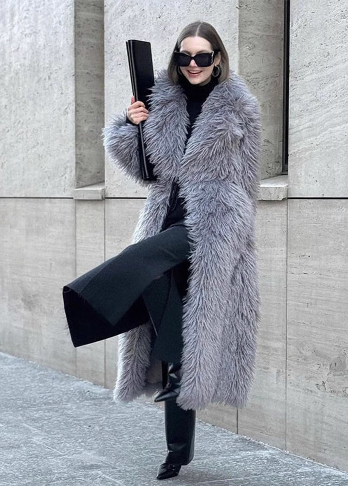 Aria Long Faux Fur Maxi Coat