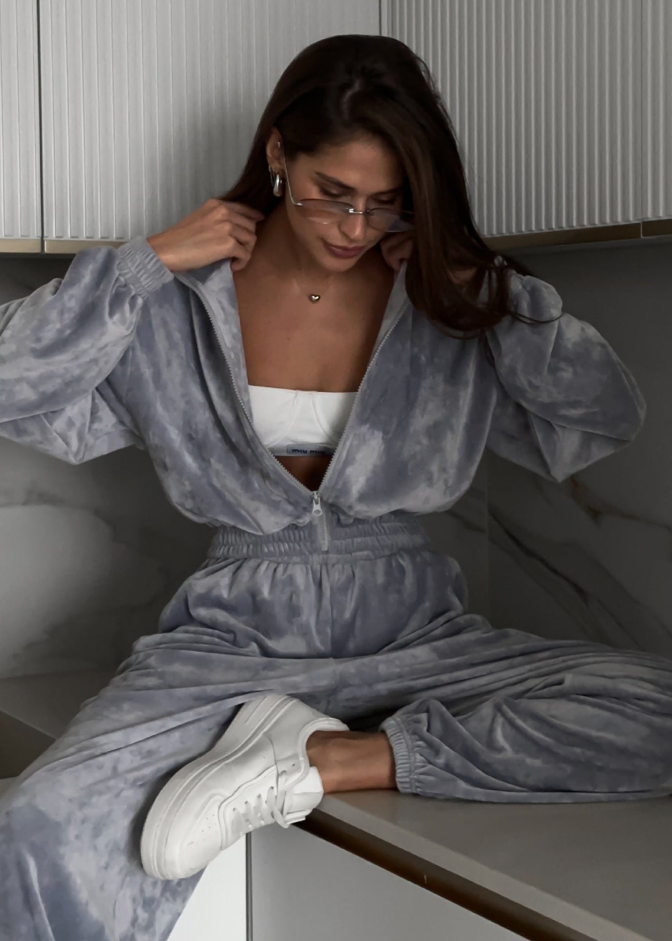 Bella - Velvet Zip-Up Lounge Set