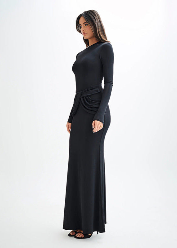 Celeste - Sculpted Drape Maxi Dress