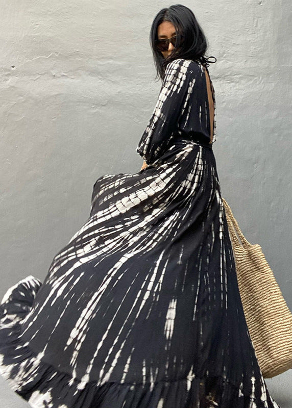 Eclipse Flow - Robe Maxi Enveloppante Tie-Dye