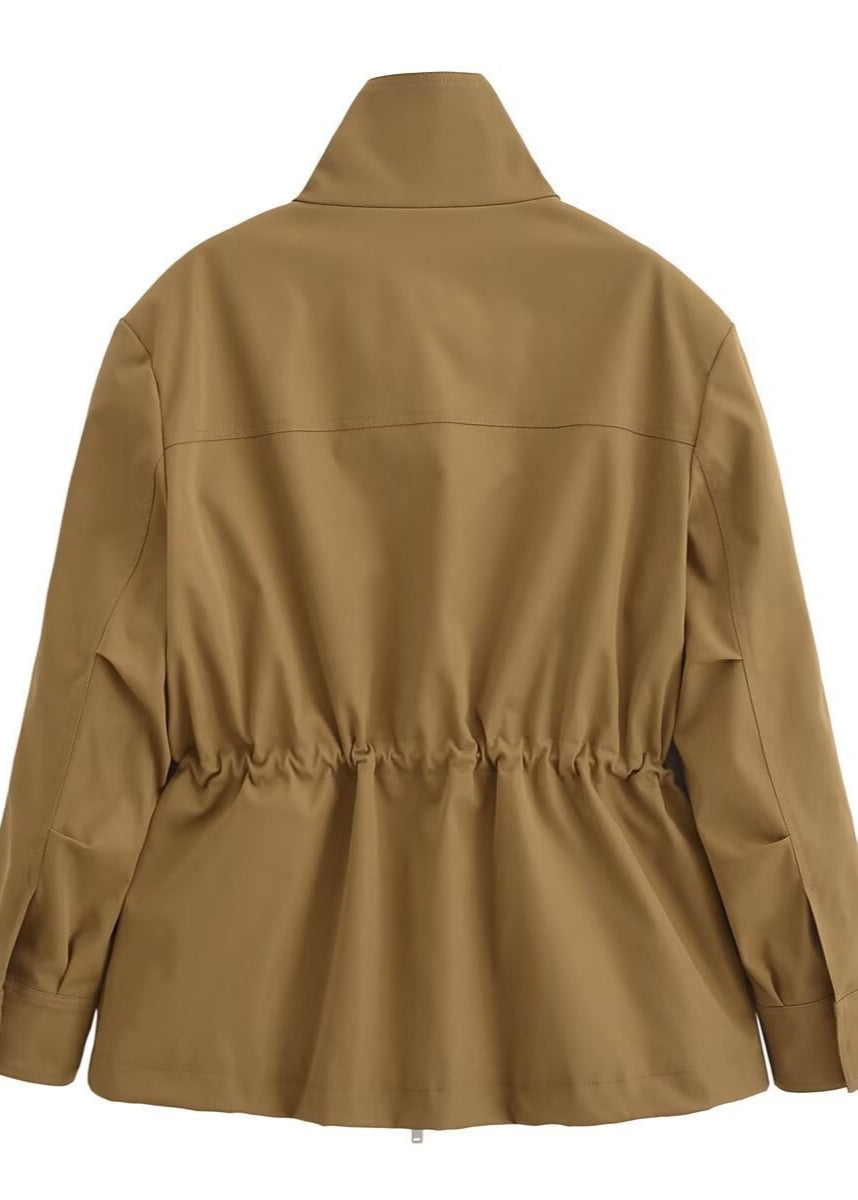 Utility Chic - High Collar Cargo Jacket