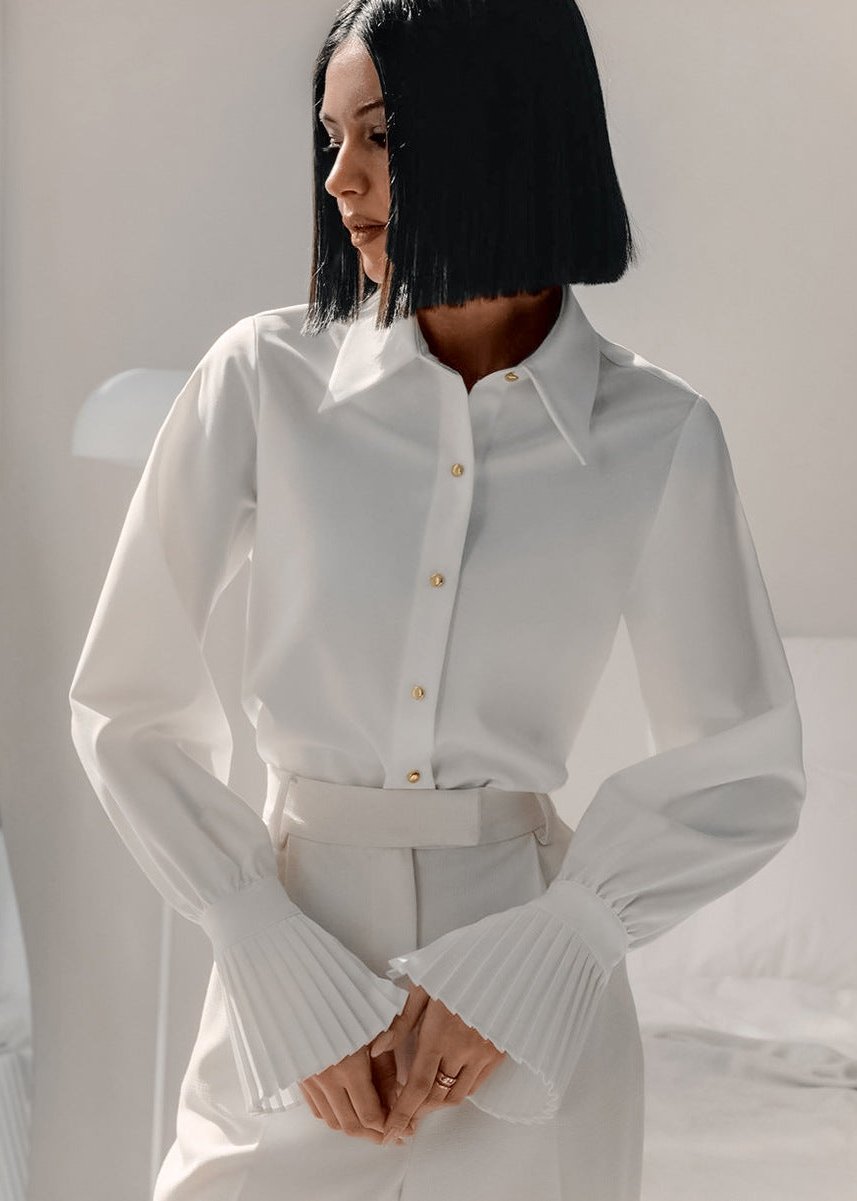 Pleated Cuff Elegance Shirt