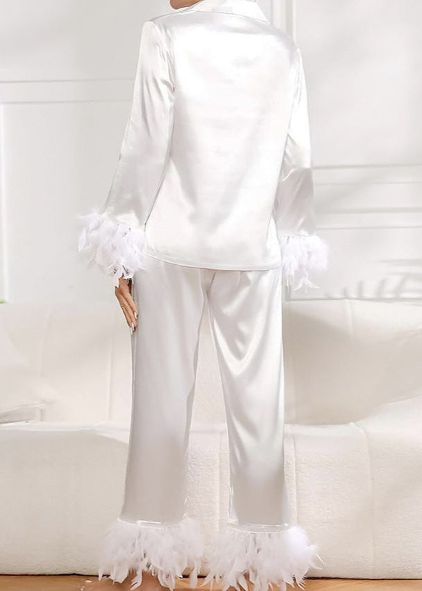 Luxe Satin Feather Trim Set