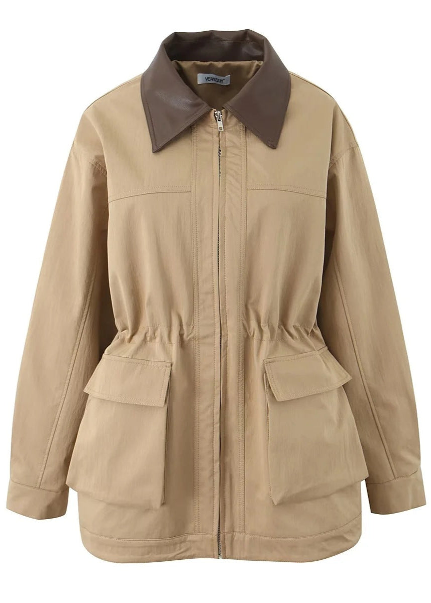 Sahara Utility Jacket with Contrast Collar