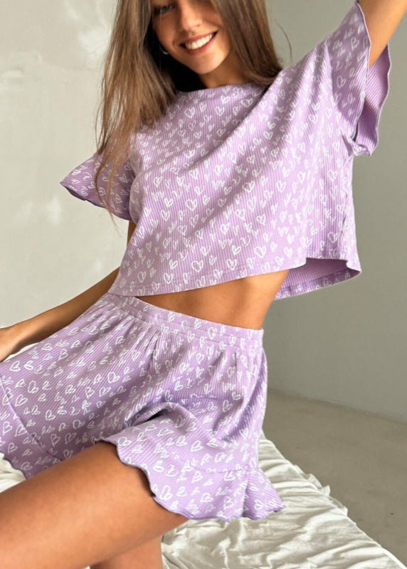 Lavender Bliss - Ruffled Lounge Set