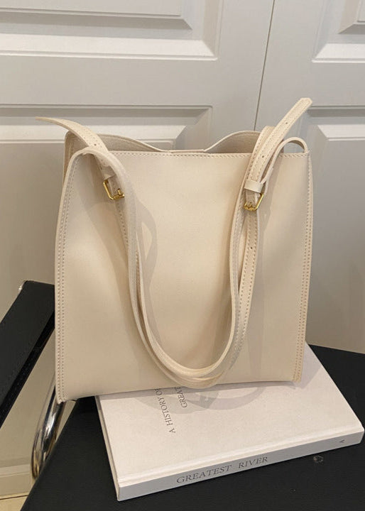 Carrera - Structured PU Leather Tote with Shoulder Strap
