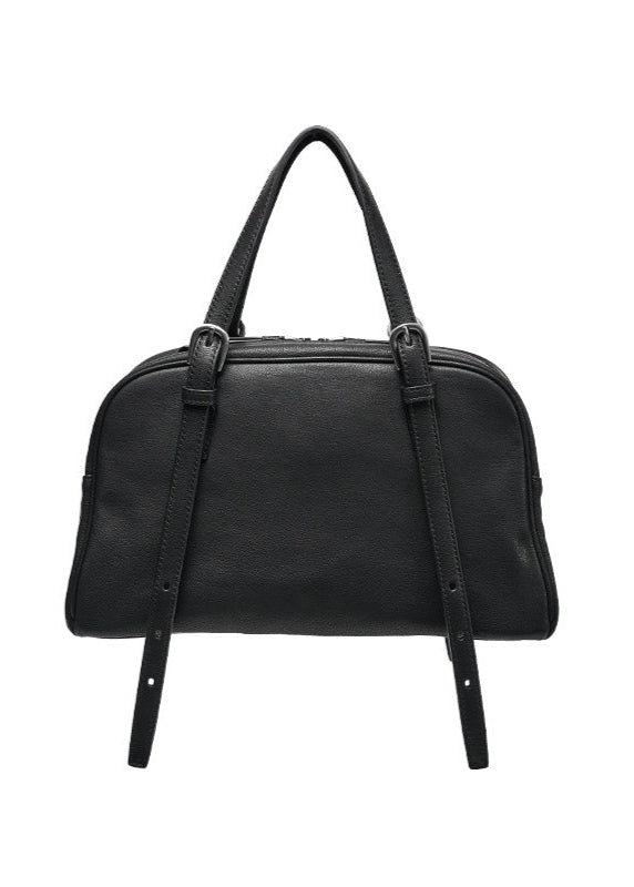 Bolso de Hombro Negro Minimalista – Bolso de Mano de Cuero PU con Correa Ajustable