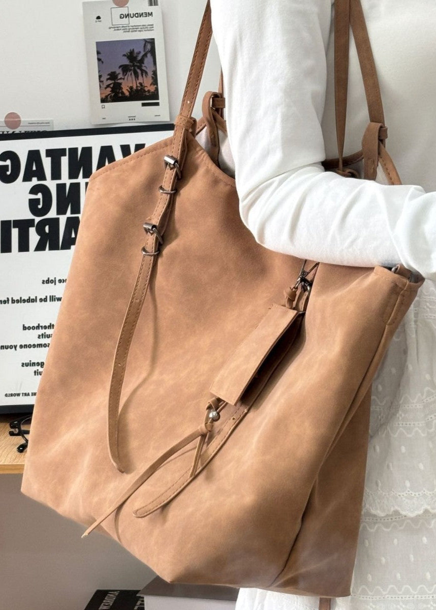 Minimalist Faux Leather Tote Bag