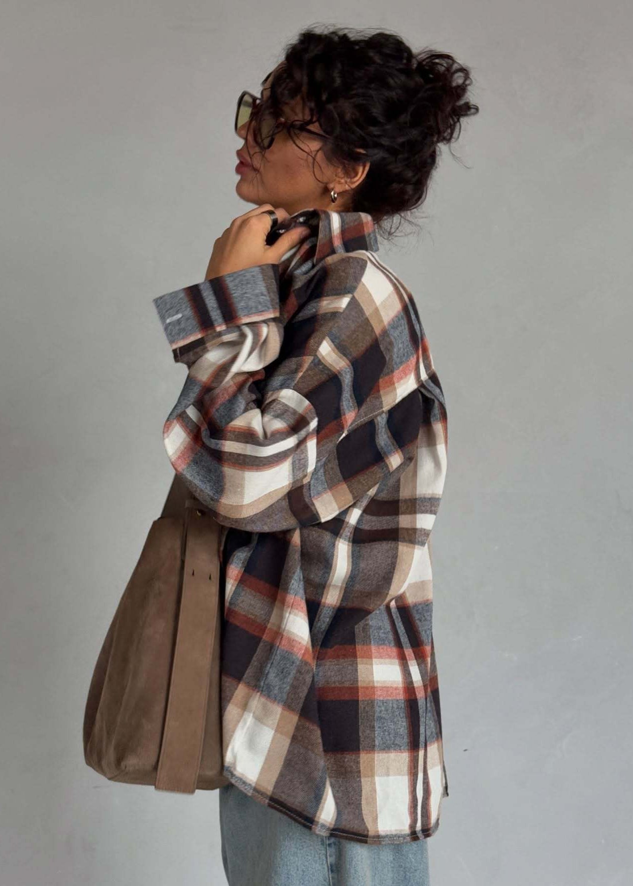 Oversized Plaid Flannel Shirt