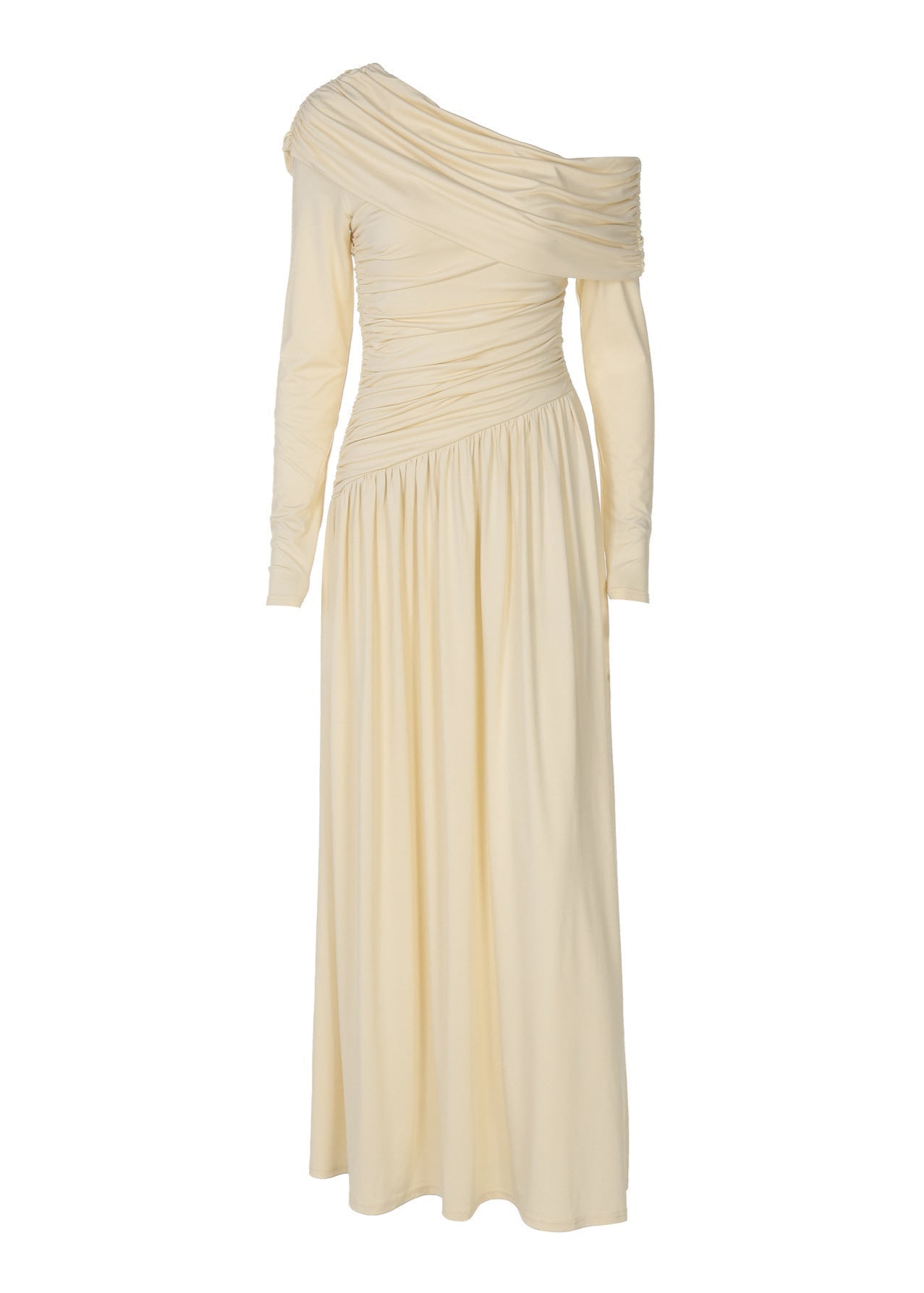Aveline - One Shoulder Draped Maxi Dress