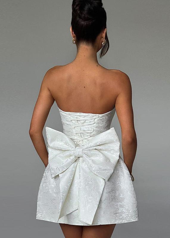 Blossom Bow-Back Strapless Dress