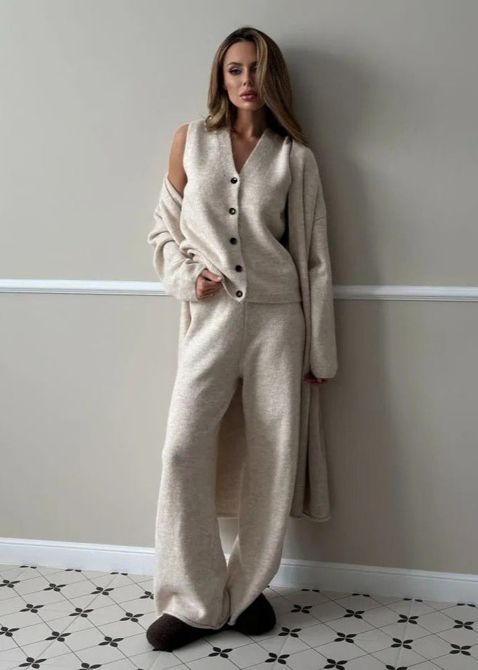 Elise - Three-Piece Knit Lounge Set