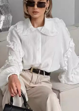 Eloise - Blouse en Coton Volantée