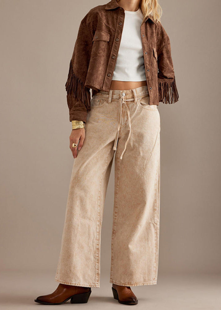 Western Charm Fringe Suede Jacket