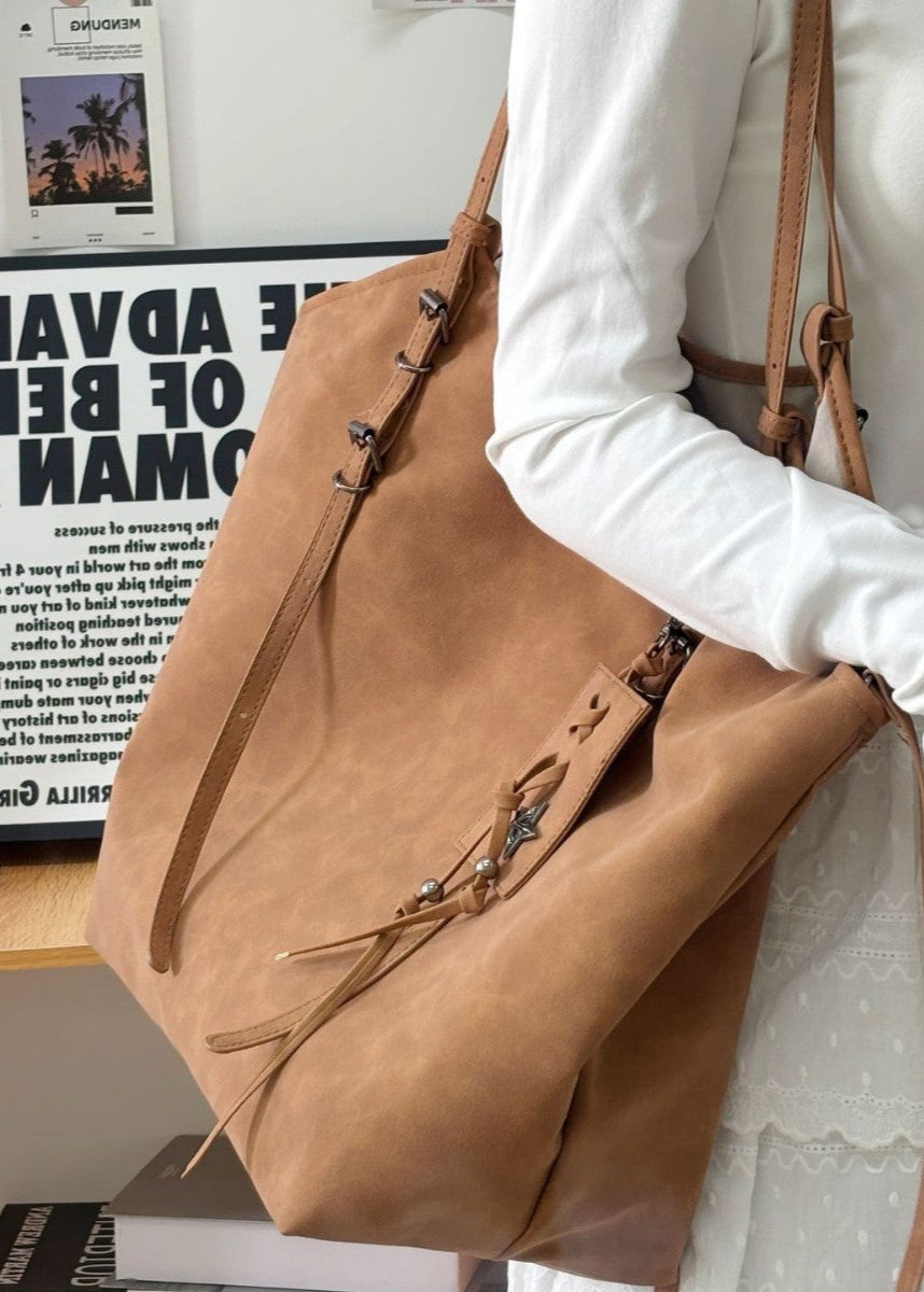 Minimalist Faux Leather Tote Bag