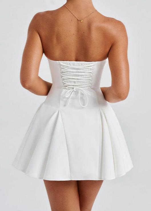 Elegance Bow-Detail Corset Dress