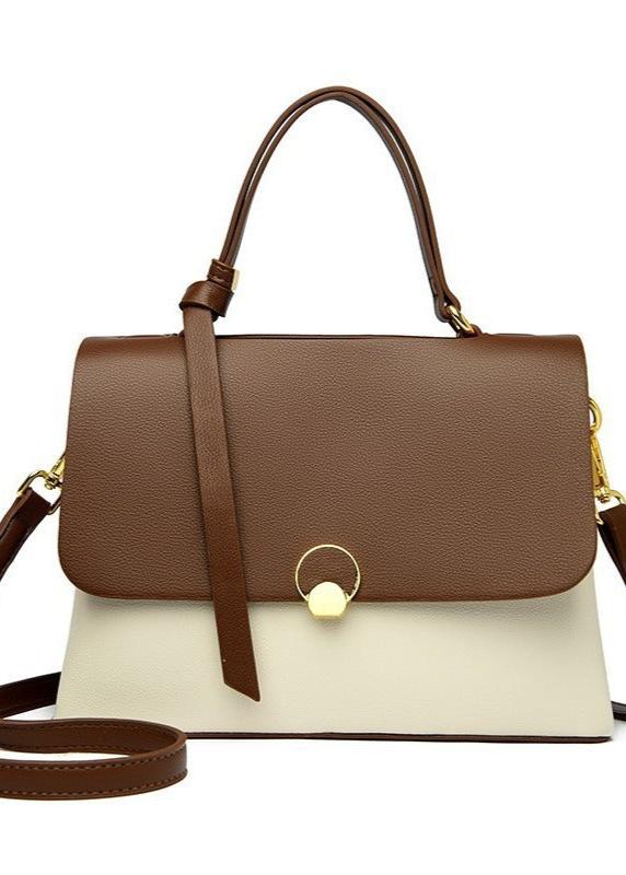 Margot - Two-Tone Top Handle Shoulder Bag