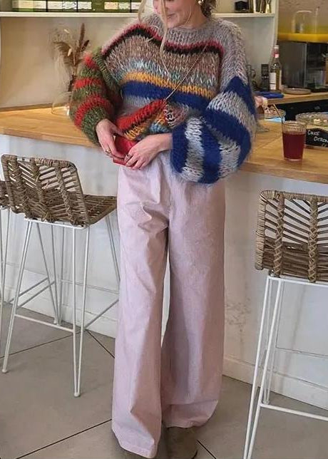 Rainbow Hues Mohair Sweater