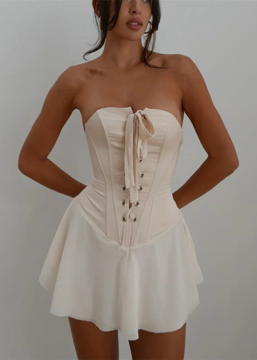 Evangeline - Strapless Corset Mini Dress