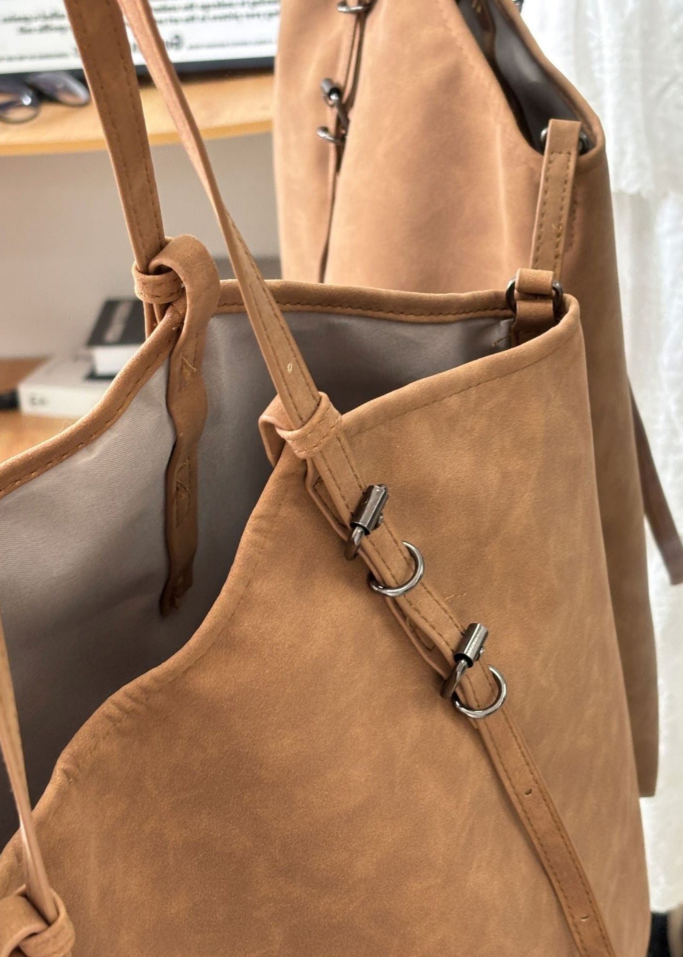 Minimalist Faux Leather Tote Bag