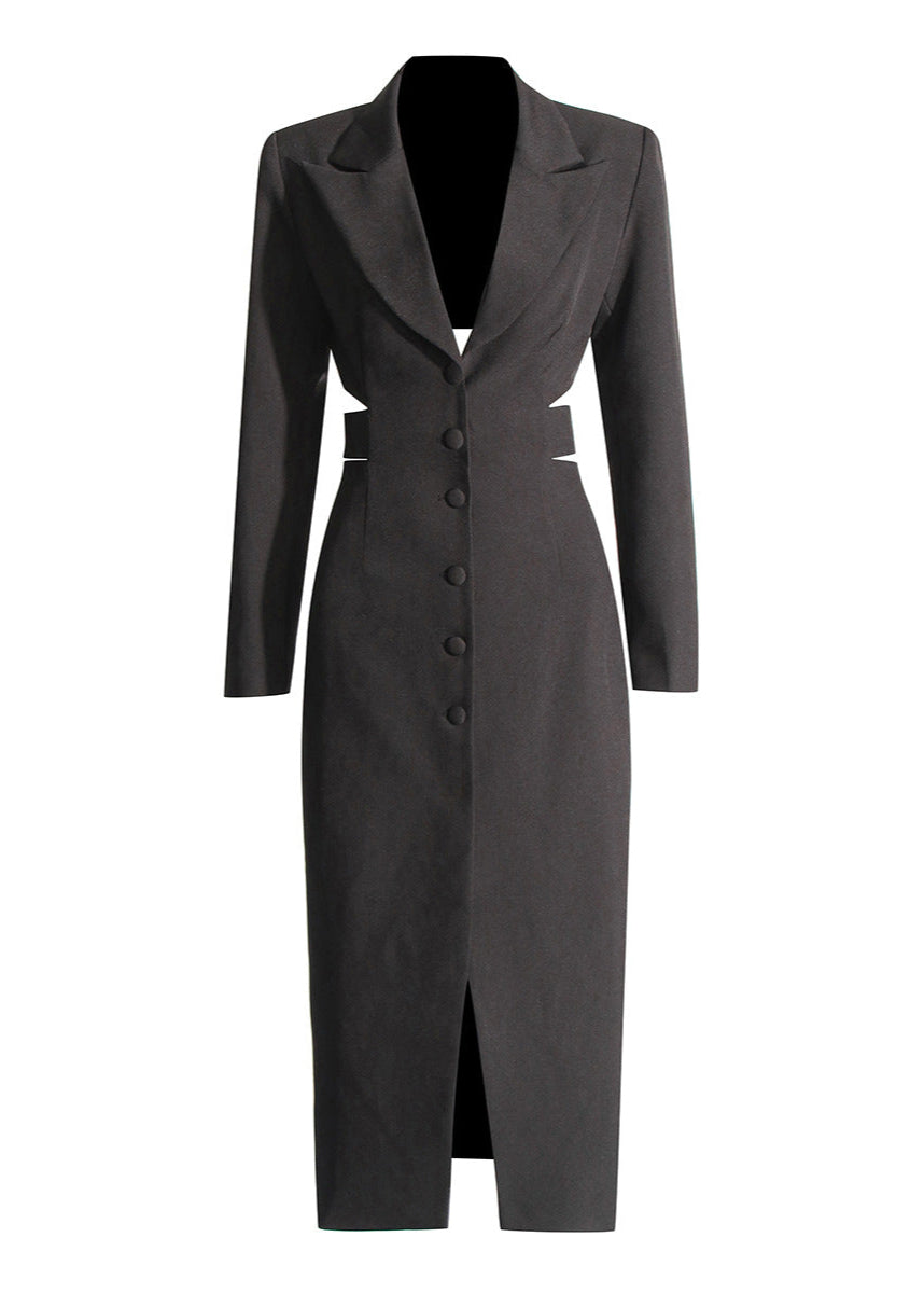 Sculpted Elegance Cut-Out Blazer Dress