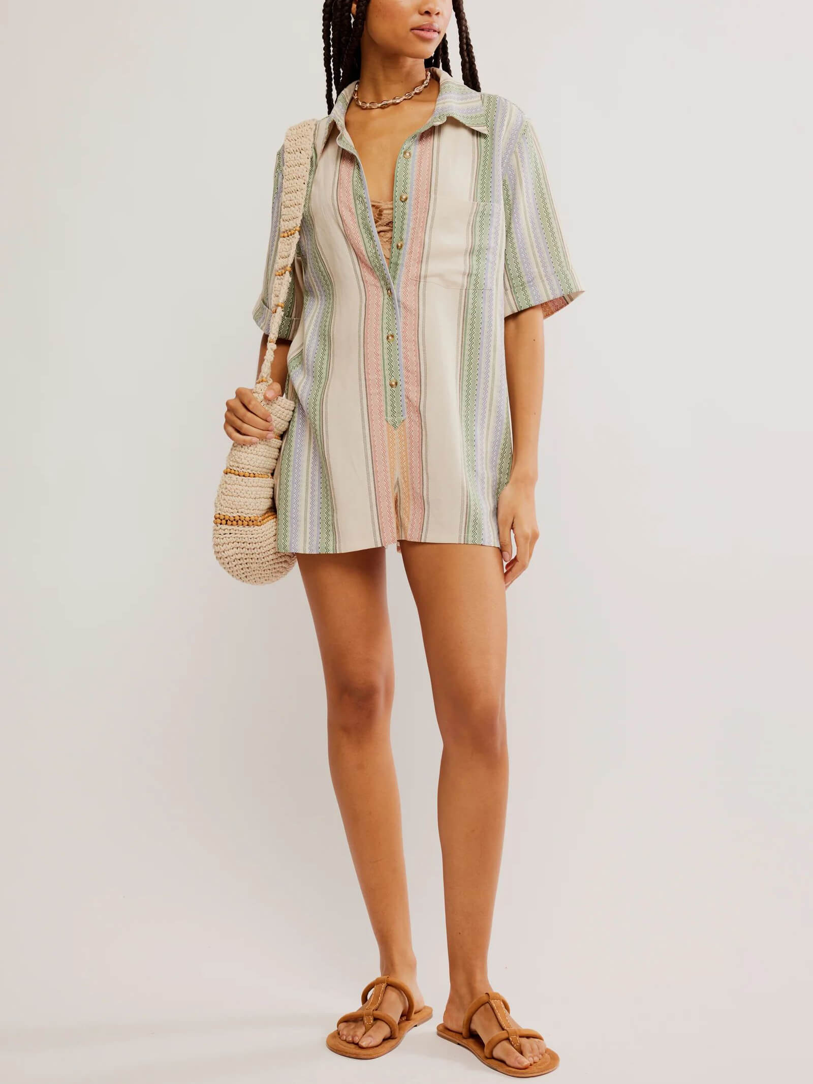 Sophisticated Bohemian Print Resort Casual Loose Jumpsuit