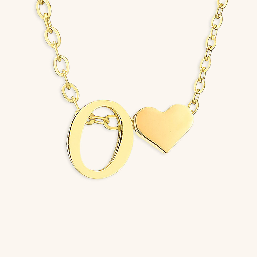 Heartfelt Initial - Gold Letter Necklace