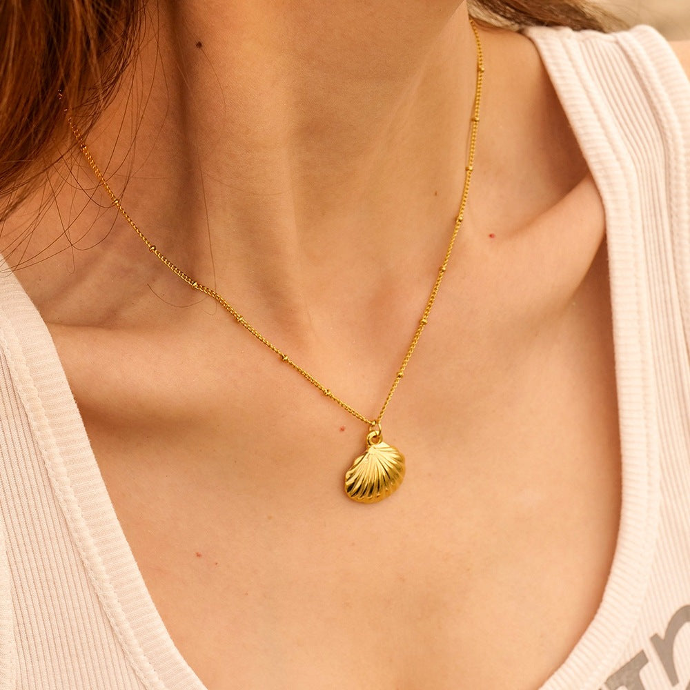 Oceana Gold Seashell Necklace