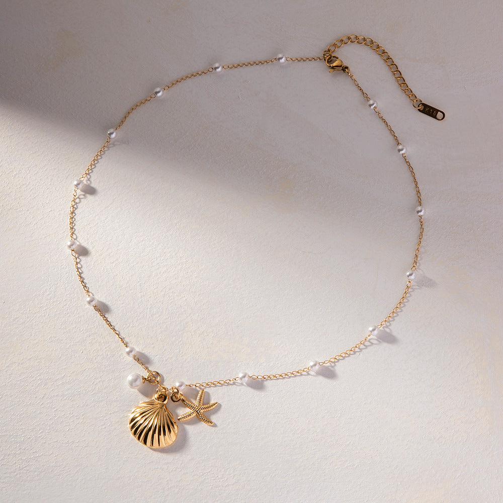 Oceana Pearl Charm Necklace