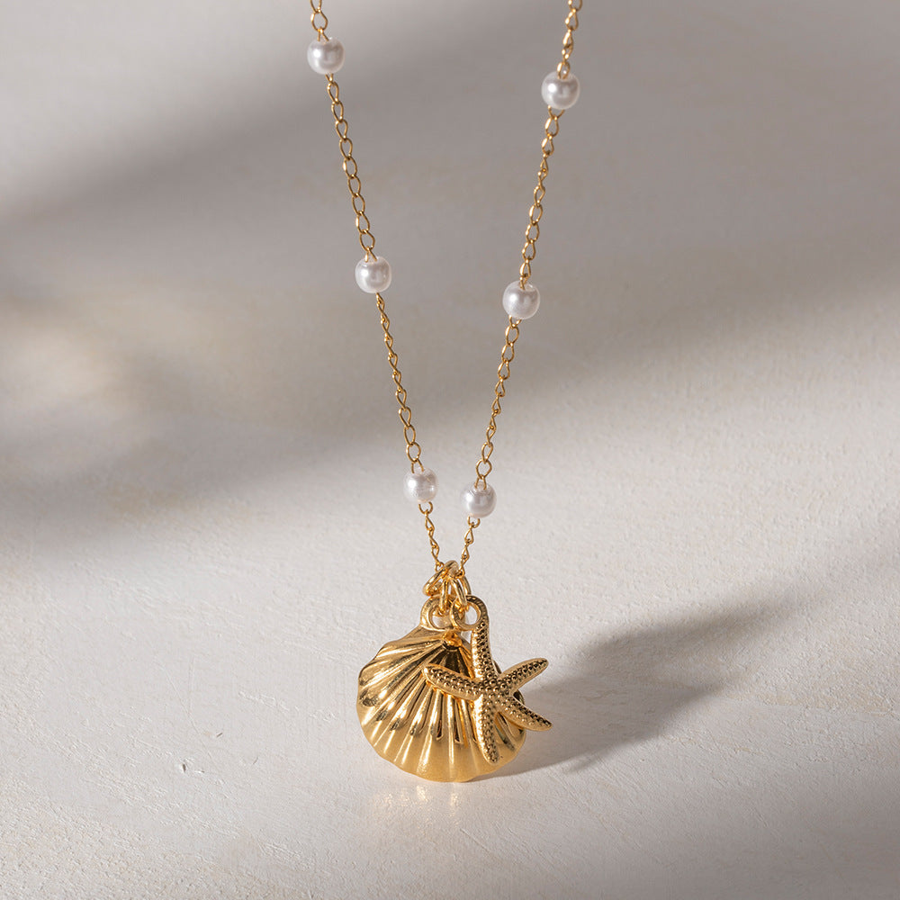 Oceana Pearl Charm Necklace