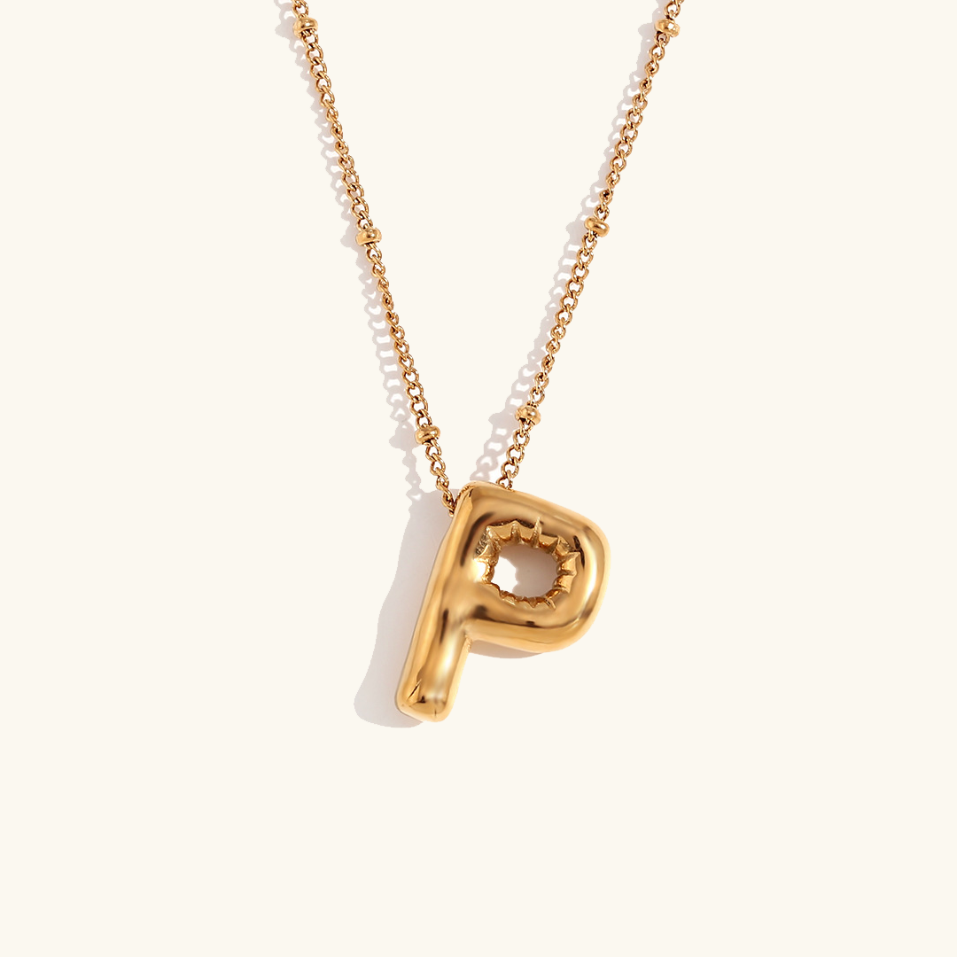 Lettre aérienne - Collier avec initiale en or