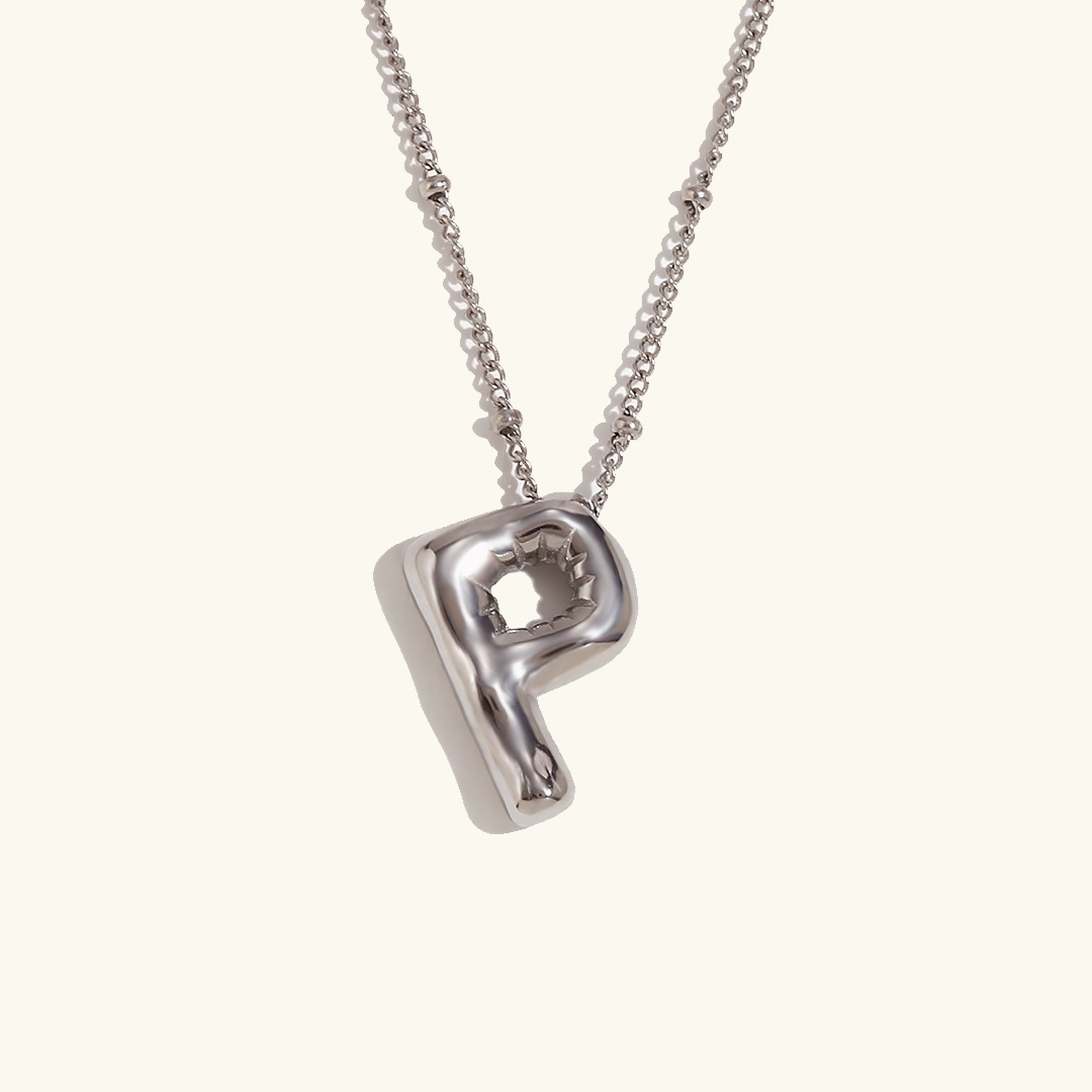 Lettre aérienne - Collier avec initiale en or