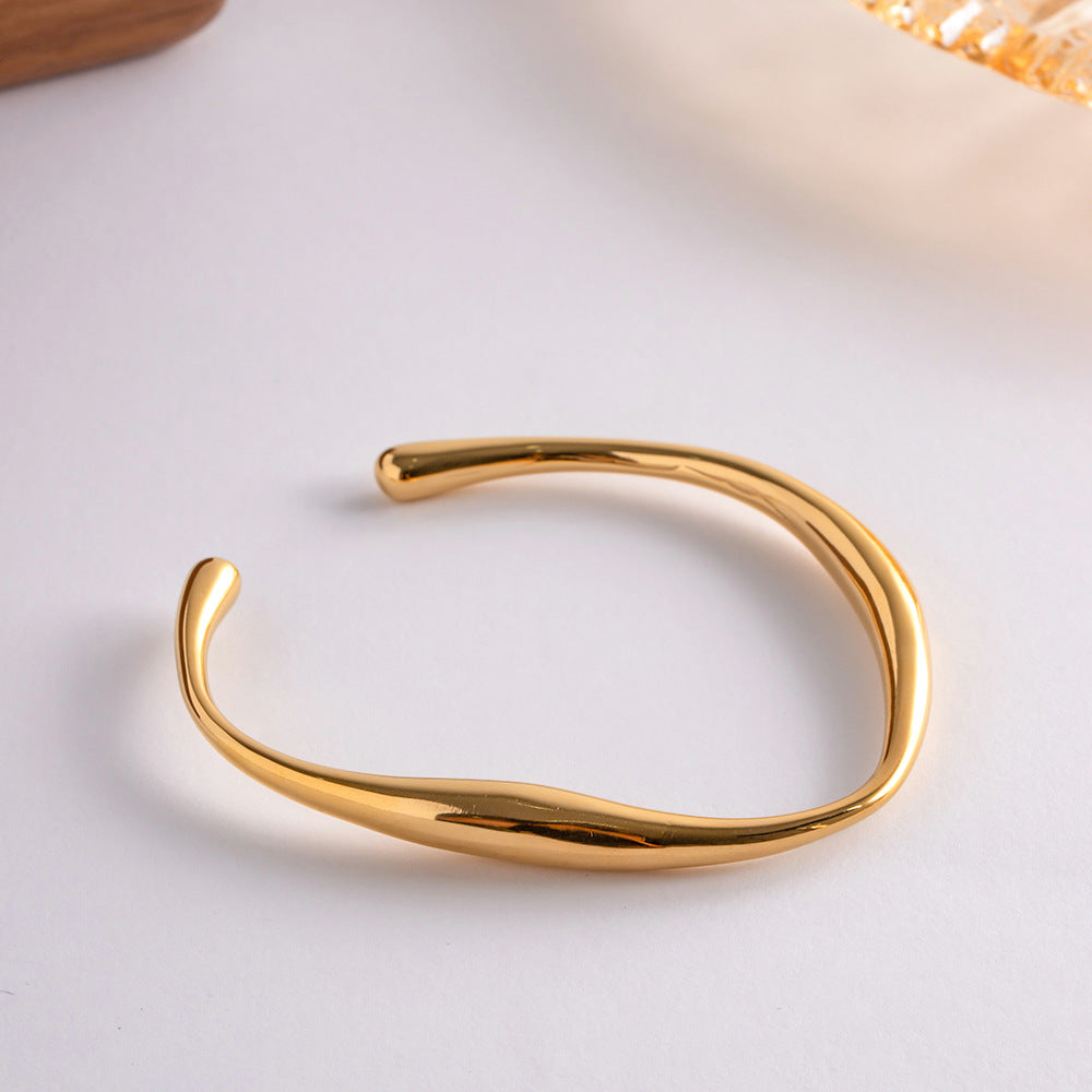 Polished Gold Open Cuff