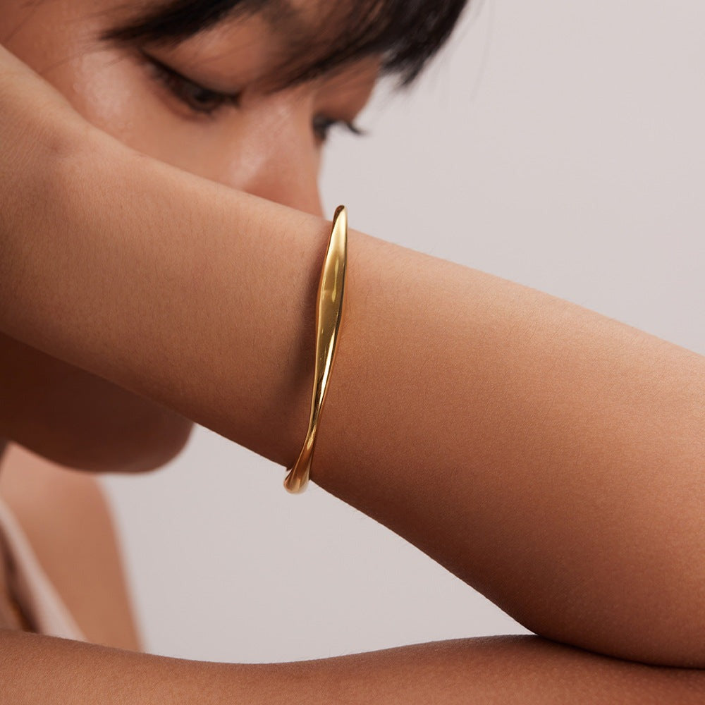 Polished Gold Open Cuff