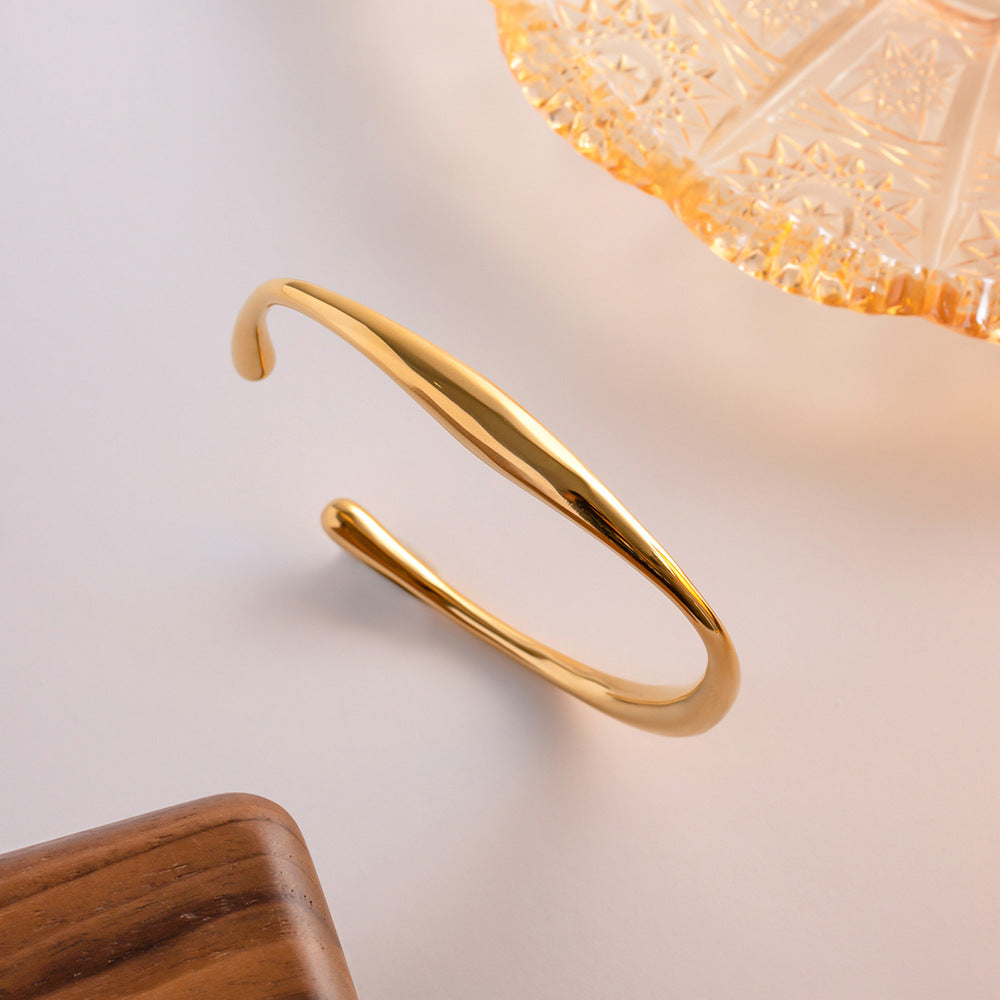 Polished Gold Open Cuff